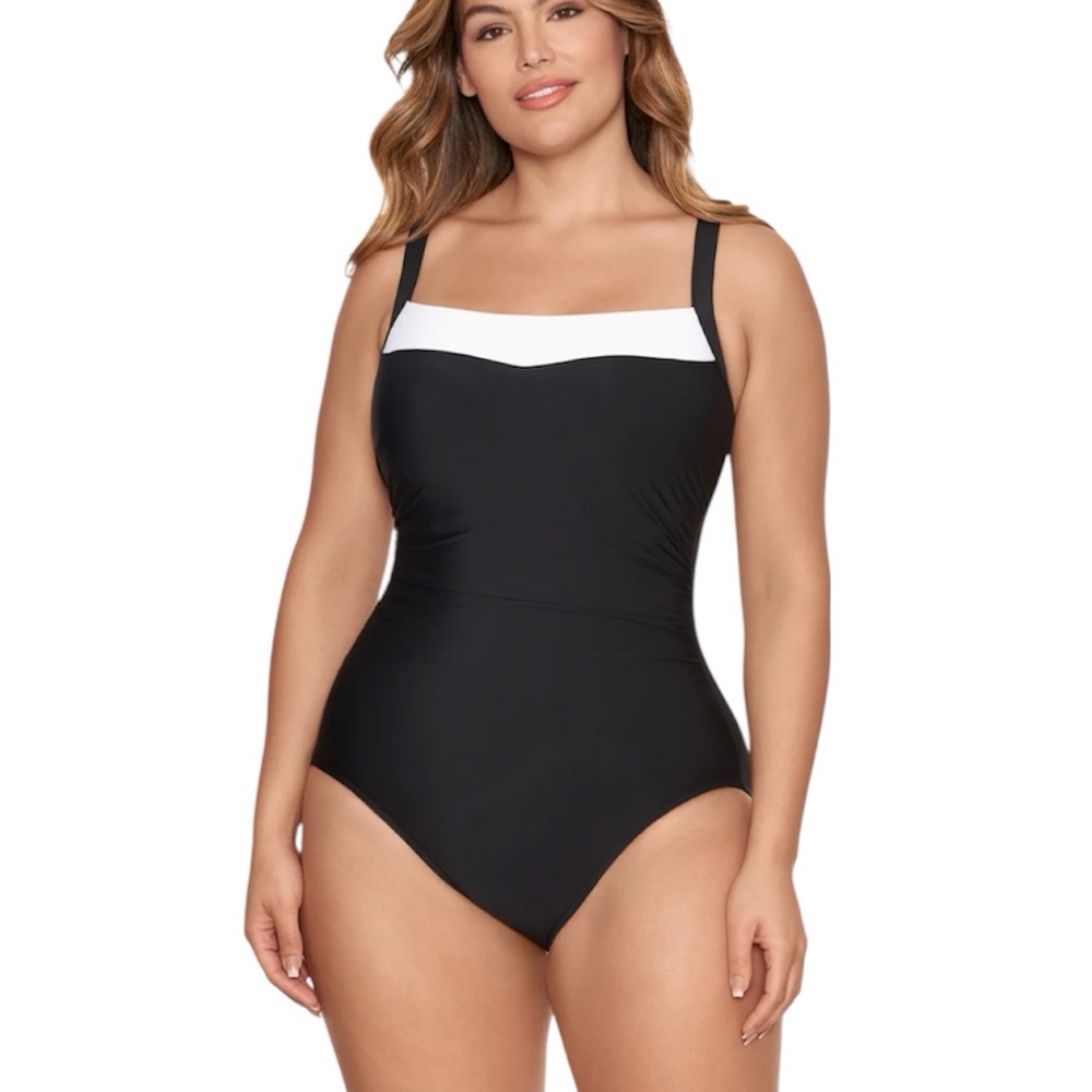 MIRACLESUIT DD-Cup Kara One Piece Colorblock Swimsuit